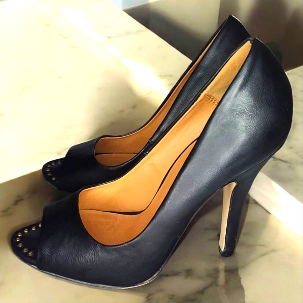 BEAU + ASHE Studded Peep Toe - 8 - Picture 3 of 10